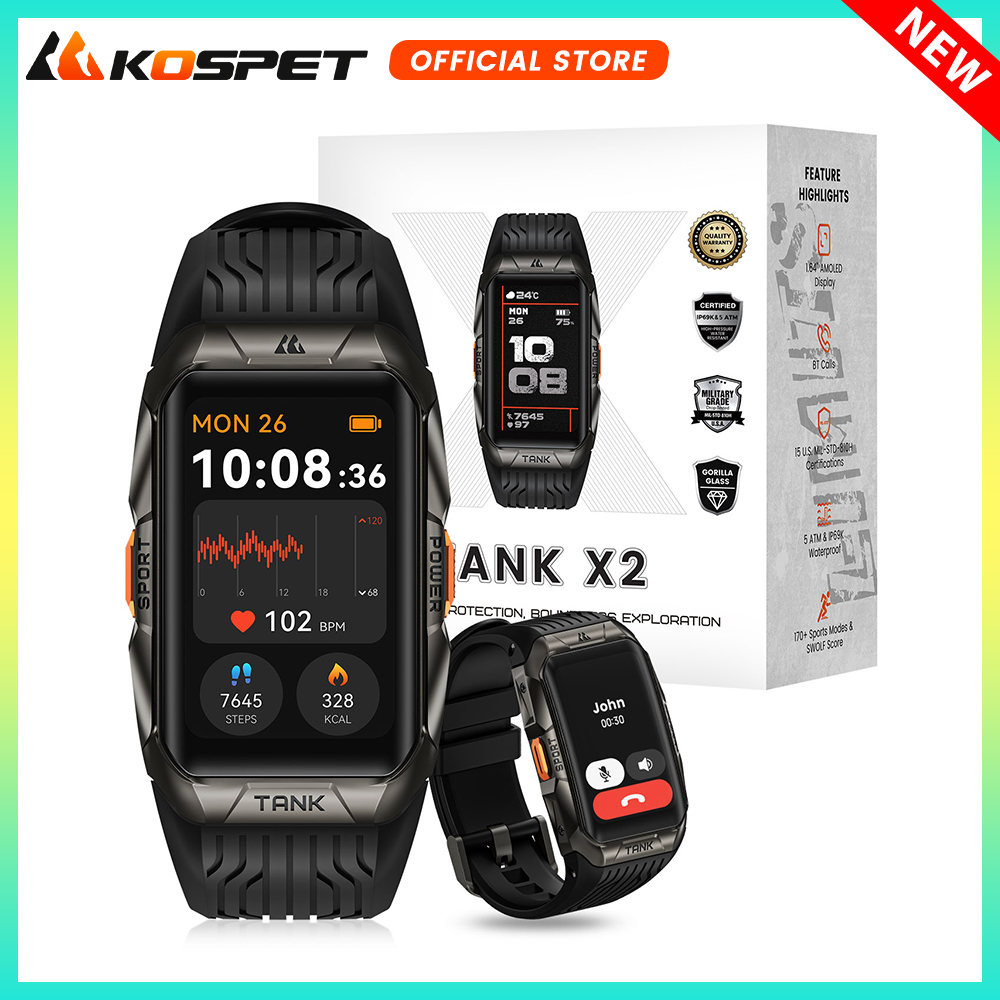 Smartwatch Face - KOSPET 탱크 X2 스마트 워치 남성용