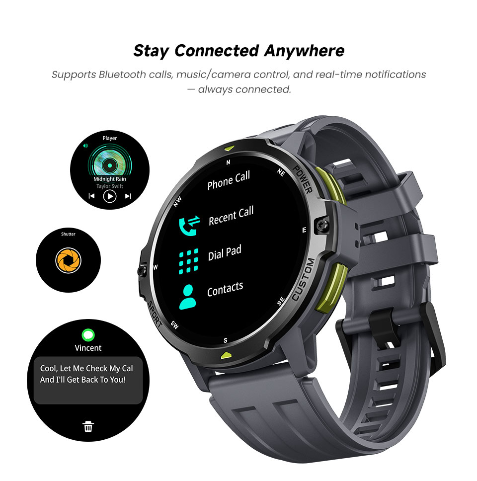 Smartwatch X - 2026 신형 GPS 스마트워치 1.46'' AMOLED