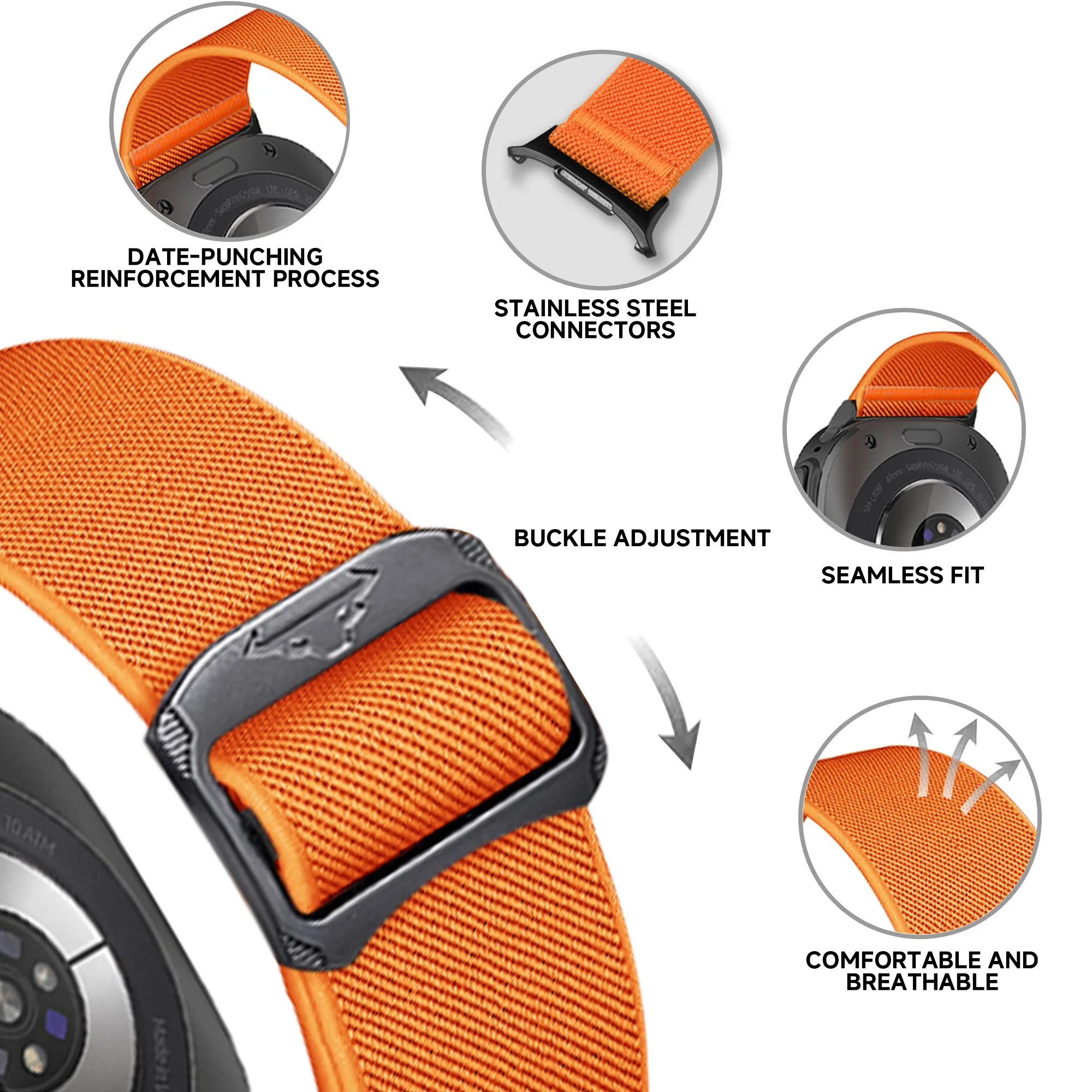 삼성 갤럭시 시계 울트라 47mm 탄성 나일론 루프 손 - Sport Loop Strap 리뷰 및 가격