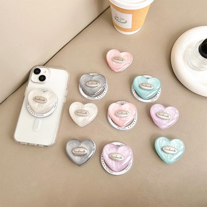한국어 INS 블링 쉘 패턴 러브 하트 홀더 폰 브래킷 - Smart Accessories 리뷰 및 가격