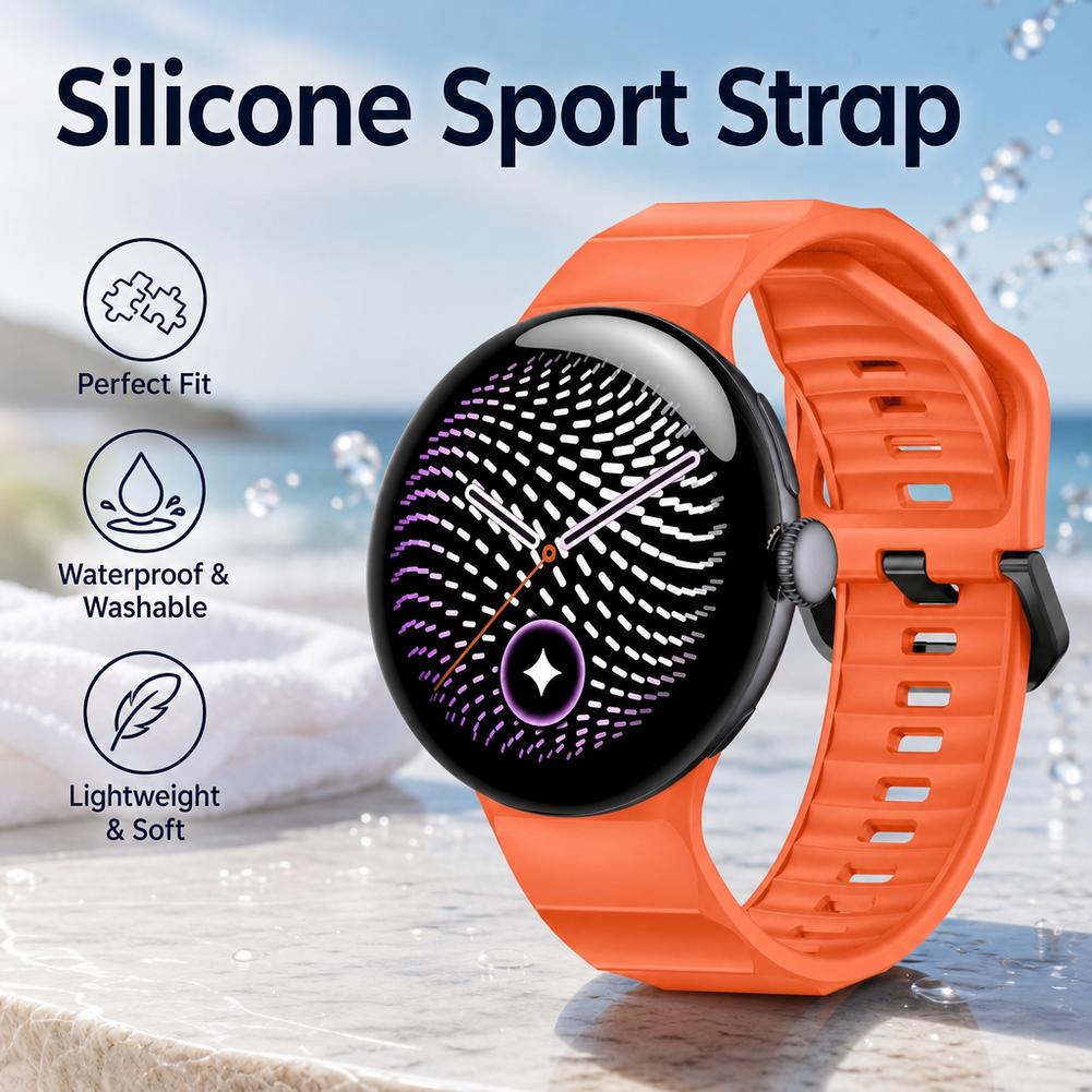 구글 픽셀 워치 5용 웨이브 스타일 실리콘 스트랩, 스 - Smartwatch Nexus 리뷰 및 가격