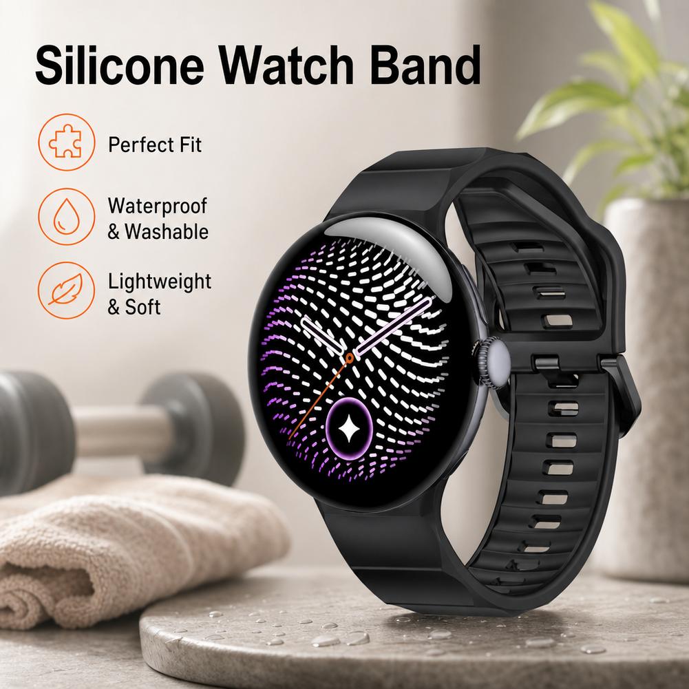 구글 픽셀 워치 5용 웨이브 스타일 실리콘 스트랩, 스 - Smartwatch Nexus 리뷰 및 가격