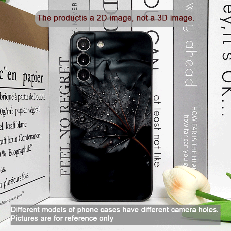 세련되고 멋진 블랙 메이플 리프 프린트 휴대폰 케이스  - Huawei Mate 60 리뷰 및 가격