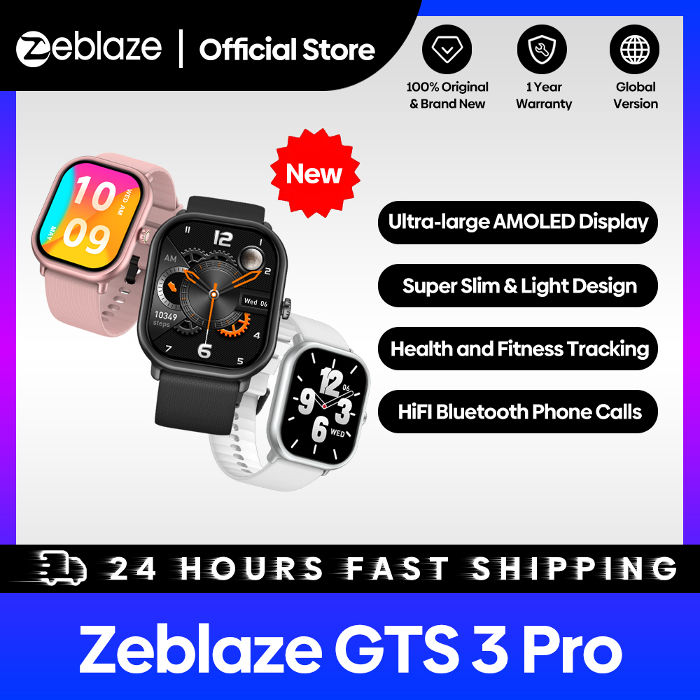 새로운 Zeblaze GTS 3 Pro 음성 호출 스마 - Smartwatch Face 리뷰 및 가격