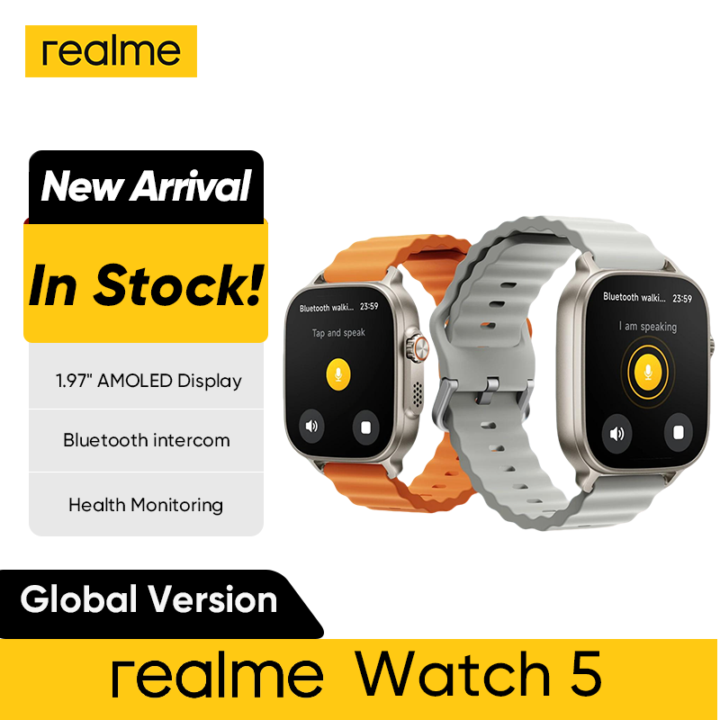 글로벌 버전 리얼미 워치 5 1.97인치 600니트 A - Smartwatch Face 리뷰 및 가격