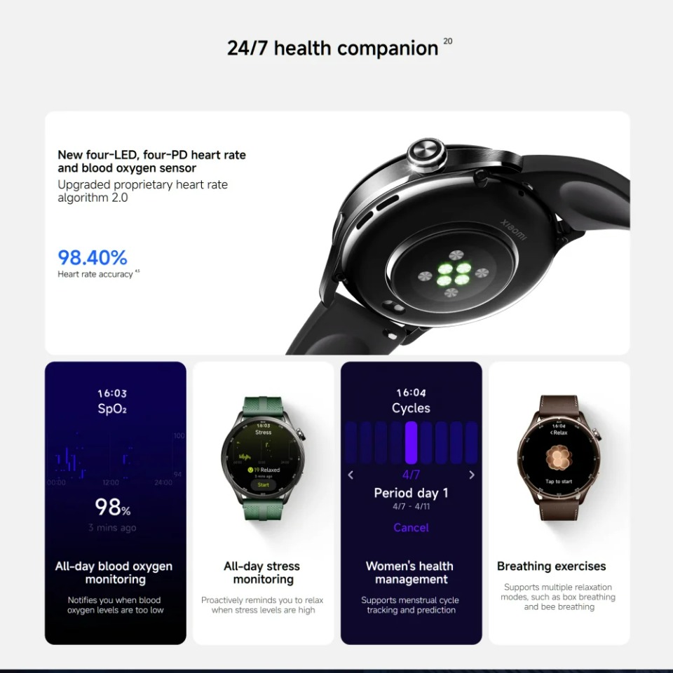 글로벌 버전 샤오미 워치 S5 스마트워치 여성용 스크린 - Smartwatch X 리뷰 및 가격