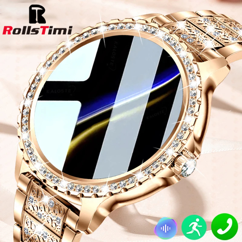 패션 럭셔리 골드 여성 스마트 시계 심박수 혈액 산소  - Smartwatch Face 리뷰 및 가격